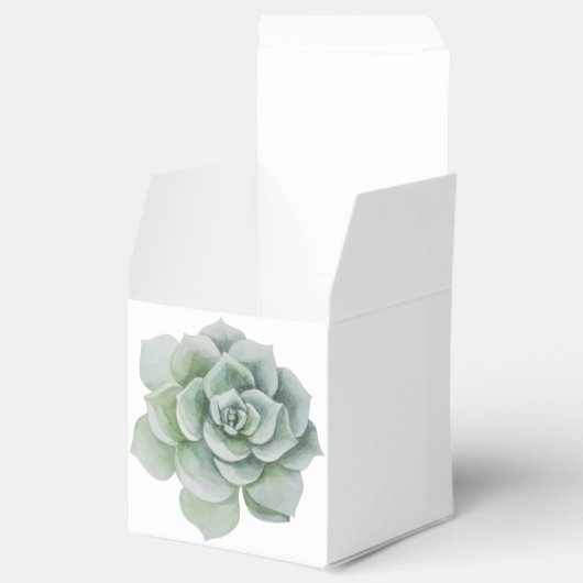 Groene Succulente Cactus Waterverf Party Bruiloft Bedankdoosjes (Geopend)