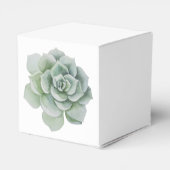 Groene Succulente Cactus Waterverf Party Bruiloft Bedankdoosjes (Achterkant)