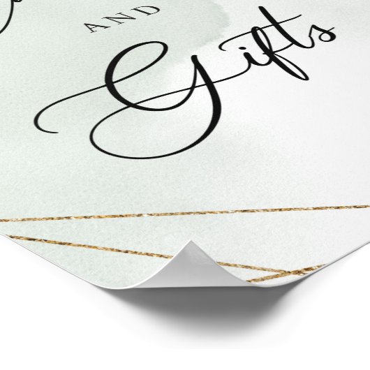 Groene succulente eucalyptus Kaarten en cadeaubord Poster (Hoek)