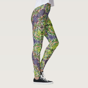 Groene Succulente Geometrische Leggings