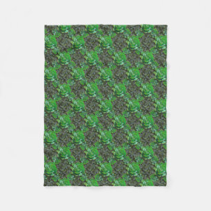 Groene Succulente Lattice Pattern Fleece Blanket