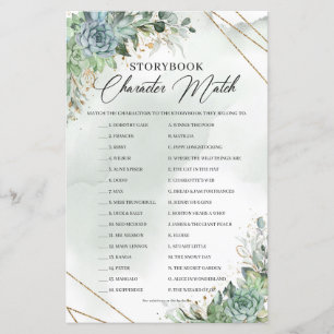 Groene succulte bloemen Spottekarakter Match