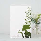 groene suiker briefpapier (Staand voorkant)