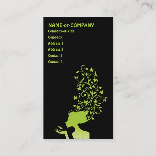 groene suiker visitekaartje (Voorkant)