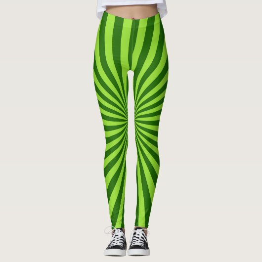 Groene Sunburst Leggings (Voorkant)