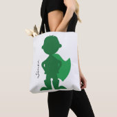 Groene superheld Boy Modern persoonlijke Silhouett Draagtas (Dichtbij)