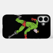 Groene superheld Case-Mate iPhone case (Achterkant (horizontaal))