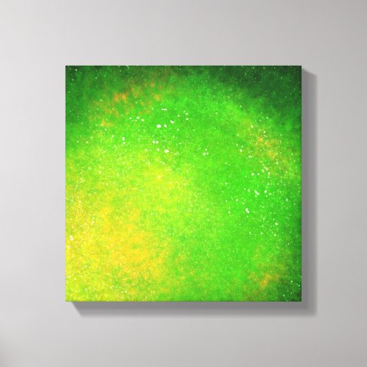 Groene Supernova – Levendige Canvas Print (Voorkant)