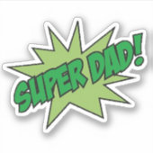Groene supervader sticker (Voorkant)
