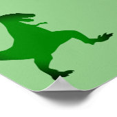Groene T-Rex Dinosaurus Poster (Hoek)