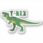 Groene T-Rex Sticker (Voorkant)