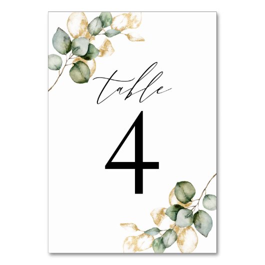 Groene tafel nummer 4 kaart (Voorkant)