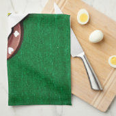 Groene tafelpoker met kaarten theedoek (Quarter Fold)