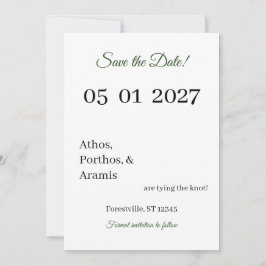 Groene Takken Bewaar de Datum Save The Date