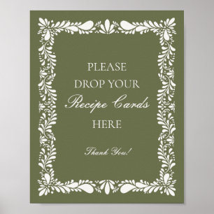 Groene Talavera Tegel Spaans Deel een Recept Bruid Poster