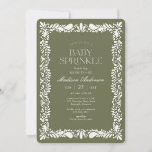 Groene Talavera Tegel Spaans Fiesta Baby Sprinkle Kaart