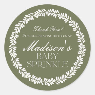 Groene Talavera Tegel Spaans Fiesta Baby Sprinkle Ronde Sticker