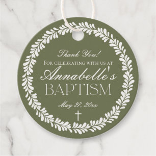 Groene Talavera Tegel Spaans Fiesta Doopcirkel Bedankjes Labels