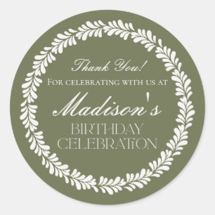 Groene Talavera Tegel Spaans Fiesta Verjaardagsgun Ronde Sticker