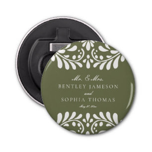 Groene Talavera Tegel Spaans Fiesta Wedding Favors Button Flesopener