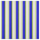 Groene, Tan, Beige, Blauwe en Zwarte Lijnen Stof (Swatch)