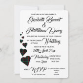 Groene Tartan bruiloft uitnodiging (Achterkant)