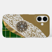 Groene tartan plaid kant Case-Mate iPhone case (Achterkant (horizontaal))