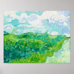 Groene Tarwevelden, Auvers, 1890 door van Gogh Poster