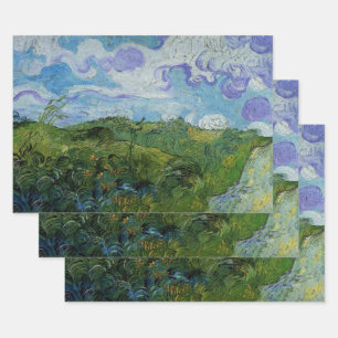 Groene tarwevelden door Vincent van Gogh Inpakpapier Vel