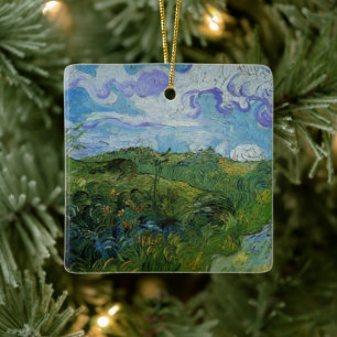 Groene tarwevelden door Vincent van Gogh Keramisch Ornament