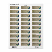 Groene, Taupe Butterfly Return Address Labels (Full Sheet)
