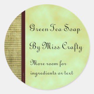 Groene Tea Custom Craft Labels