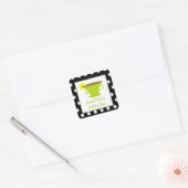 Groene Teacup Polka Dot Verjaardagsfeest Stickers (Envelop)