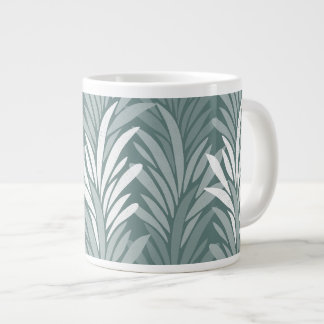 Groene Teal Agave Bladeren Natuur Kunstkaart Extra Grote Beker