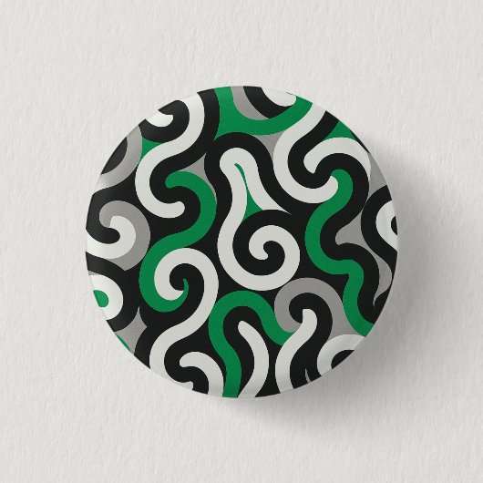 Groene Team Ronde Button 3,2 Cm (Voorkant)