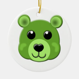 groene teddybeer keramisch ornament