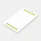 Groene tekenfilm vogel post-it® notes (Schuin)