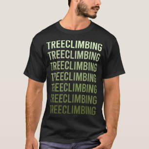Groene tekst boom klimmen klimmer t-shirt