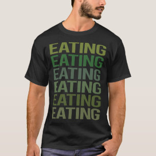 Groene tekst eten t-shirt
