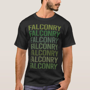 Groene tekst Falconry Falconer T-shirt