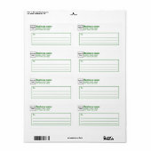 Groene Tekst Zakelijke Verzendlabel (Full Sheet)