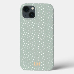 Groene telefoonhoesje met aangepaste stippen iPhone 13 hoesje