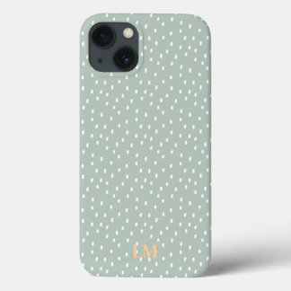 Groene telefoonhoesje met aangepaste stippen iPhone 13 hoesje