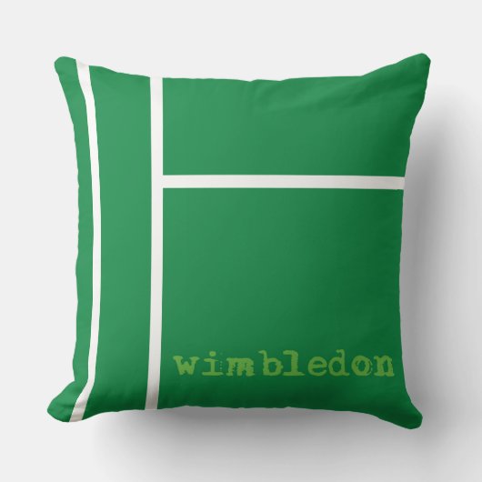 Groene tennisbaan met Wimbledon Kussen (Voorkant)