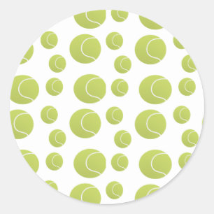 Groene tennisballen patroon ronde sticker