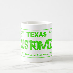 groene Texas licentie bord mok