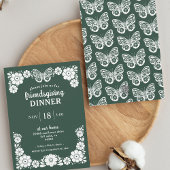 Groene Thanksgiving Friendsgiving Dinner Party Kaart