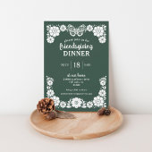Groene Thanksgiving Friendsgiving Dinner Party Kaart