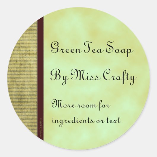Groene thee Custom Home Craft Labels (Voorkant)