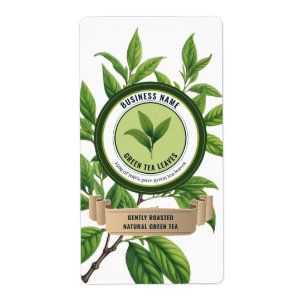 Groene thee label Sjablonen